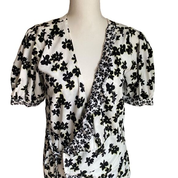 Love, Whit by Whitney Port Floral Wrap Midi Dress Size Large - Picture 5 of 8